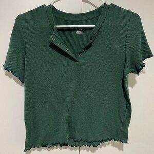 American Eagle cropped baby doll tee